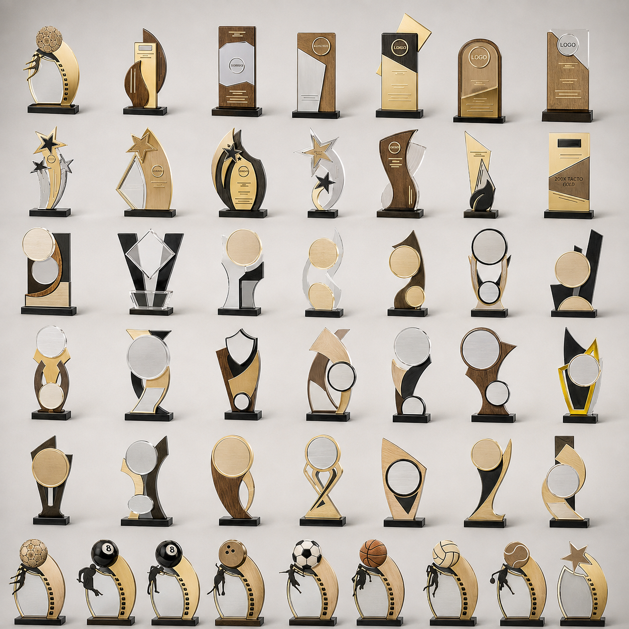 Mega Pack com mais de 40 arquivos de troféus para máquina laser em MDF e acrílico — imagem 2