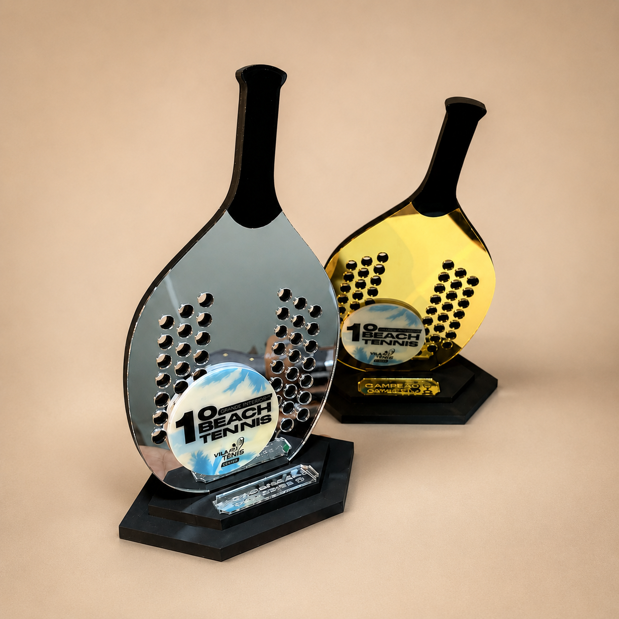 Pack com 6 arquivos de troféus para Beach Tennis para máquina laser em MDF e acrílico — imagem 4